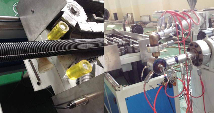 Экструзионная линия для производства одностенных гофрированных труб из ПЭ ПВХ ПА